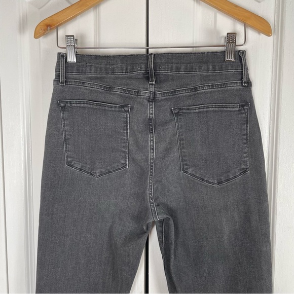 Frame Le High Flare Jeans Women’s 29 Black Gray Designer Money Denim Stretch - Picture 6 of 13